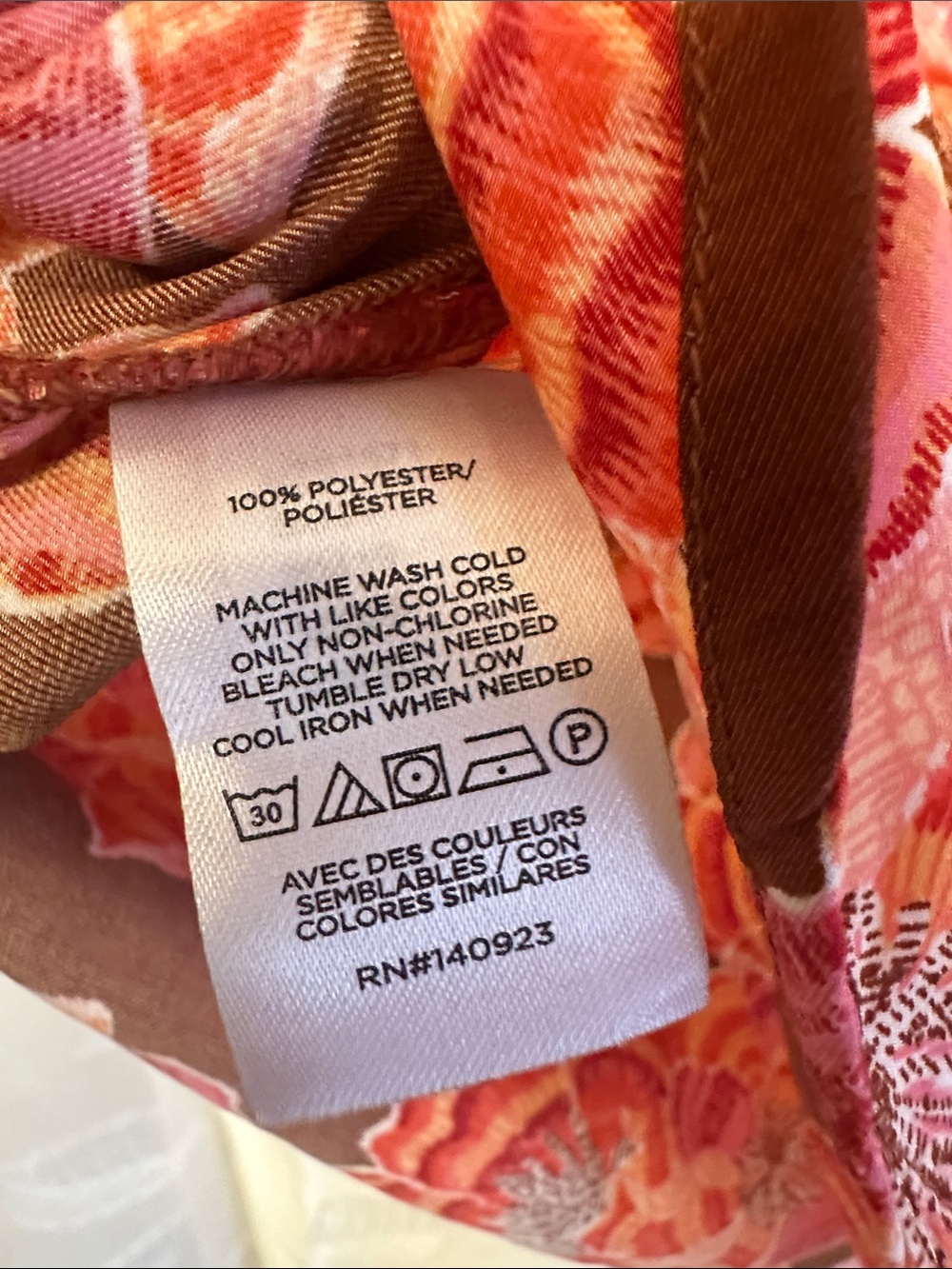 LOFT Brown Floral Sleeveless Camisole with Pink & Orange Flowers - Picture 4 of 8